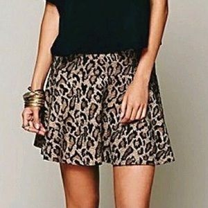 Free People • Leopard Print Swing Mini Skirt, 2